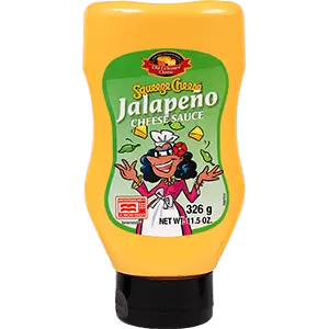 Old Fashioned Cheese<sup>®</sup> Jalapeño Squeeze Cheese product by C.M.C. The Food Company GmbH - Eine scharfe Dip-Angelegenheit